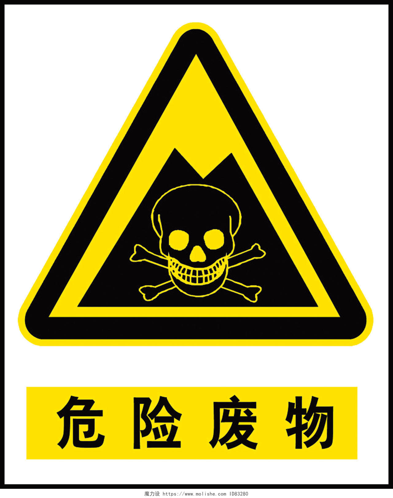 危险废物警示牌海报设计 